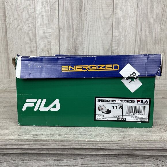 Fila Speedserve Energized Tennis Mens Sz 11.5 Blue White Sneakers Athletic Shoes main image 4